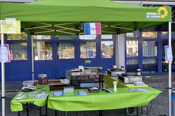 Der wohlsortierte Stand der Zweibrücker Grünen